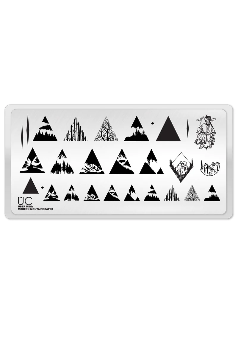 Modern Mountainscapes - Uber Chic Mini Stamping Plate Main image