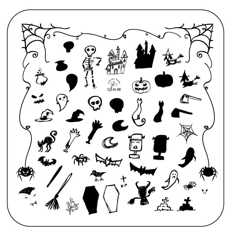 Haunted Doodle (CjSH-38) - CJS Small Stamping Plate Secondary image