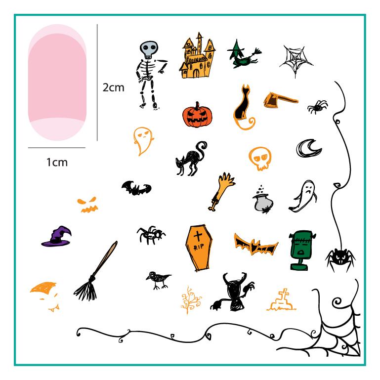 Haunted Doodle (CjSH-38) - CJS Small Stamping Plate