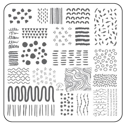 My Main Squiggle (CjS-146) - CJS Medium Stamping Plate