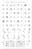 Painted Snowflakes (CjS C-30) - Clear Jelly Stamping Plate