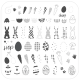 Patterned Spring FOUR (CjS-288)  Steel Nail Art Stamping Plate