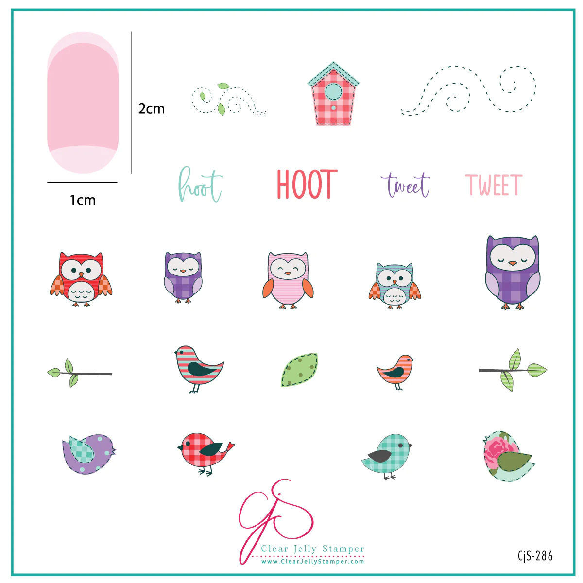 Patterned Spring TWO (CjS-286)  Steel Nail Art Stamping Plate Main image