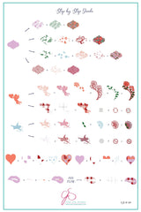 Patterned Valentines (CjSV-34)   - Clear Jelly Stamping Plate