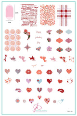 Patterned Valentines (CjSV-34)   - Clear Jelly Stamping Plate