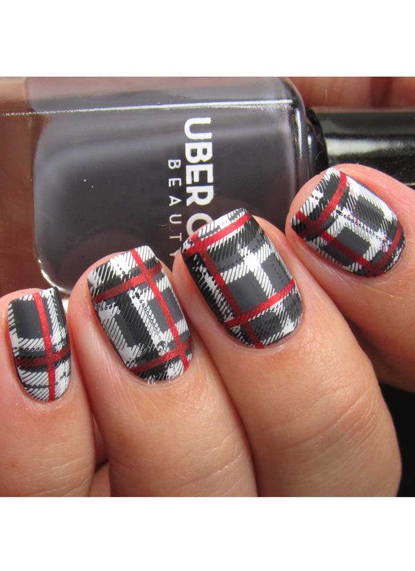 Pretty In Plaid 3 - Uber Chic Stamping Plate