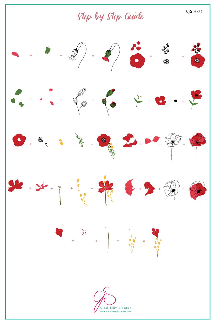 Poppy Day (CjSH-71) - Clear Jelly Stamping Plate Secondary image