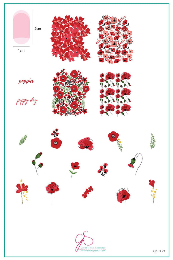 Poppy Day (CjSH-71) - Clear Jelly Stamping Plate