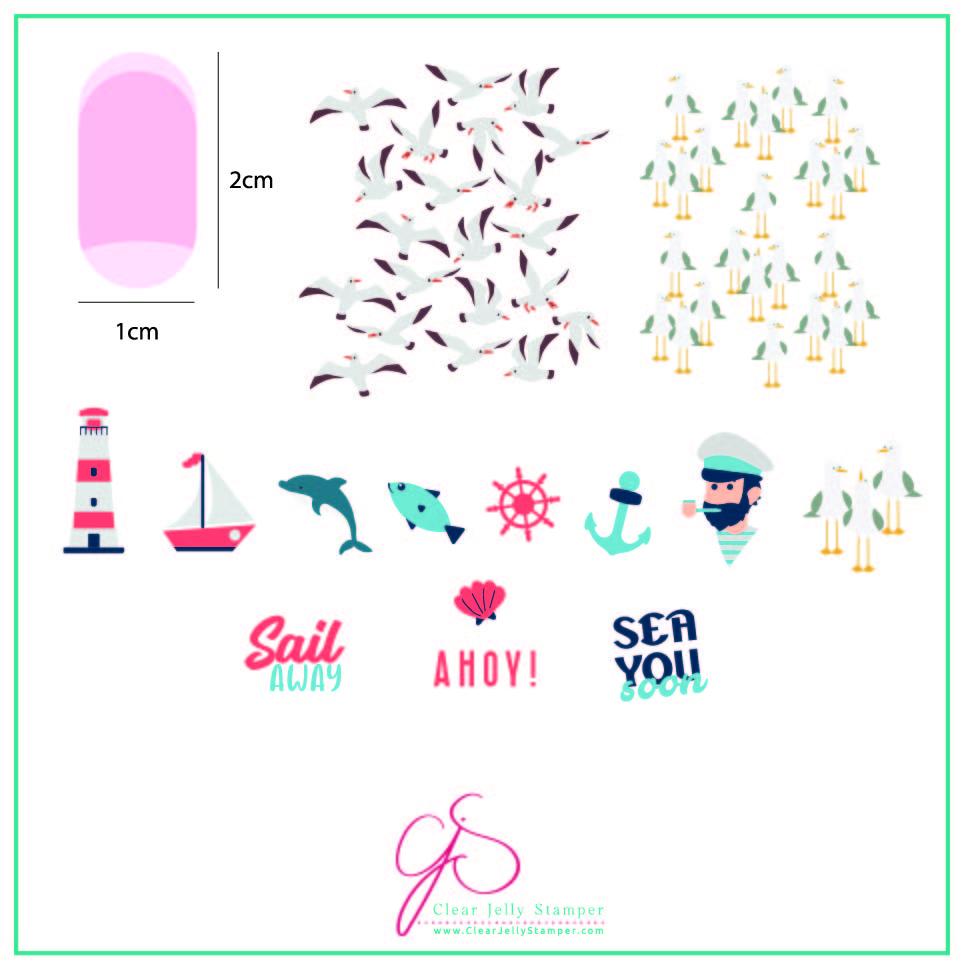Sail Away (CjS-162) - CJS Medium Stamping Plate
