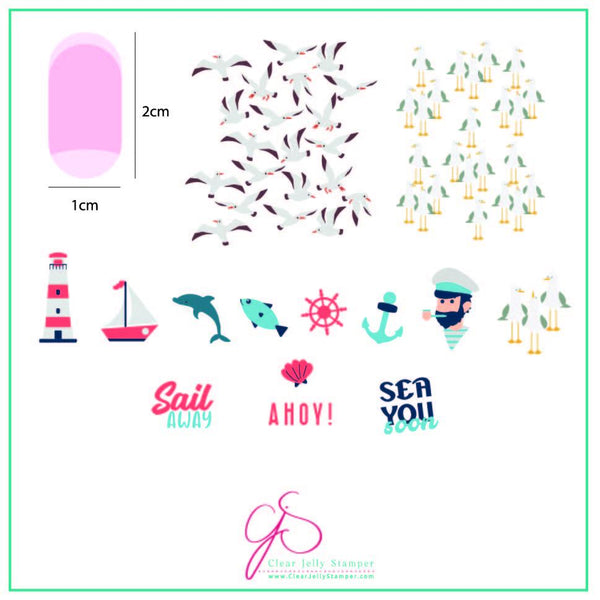 Sail Away (CjS-162) - CJS Medium Stamping Plate