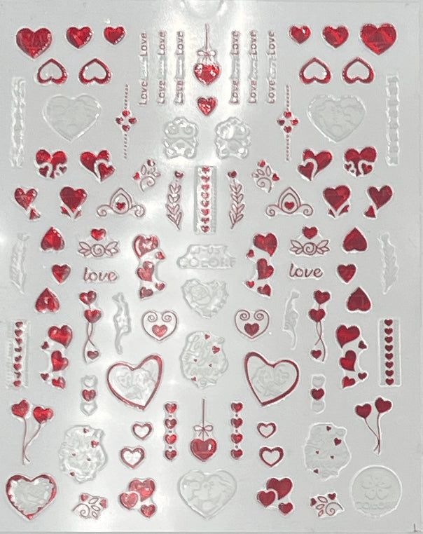 Pasties - Holo Red Hearts # 037 Main image