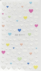 5D Textured Decals - HEARTS - # K 111