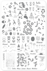 Aloha (CJS-128) - Clear Jelly Stamping Plate