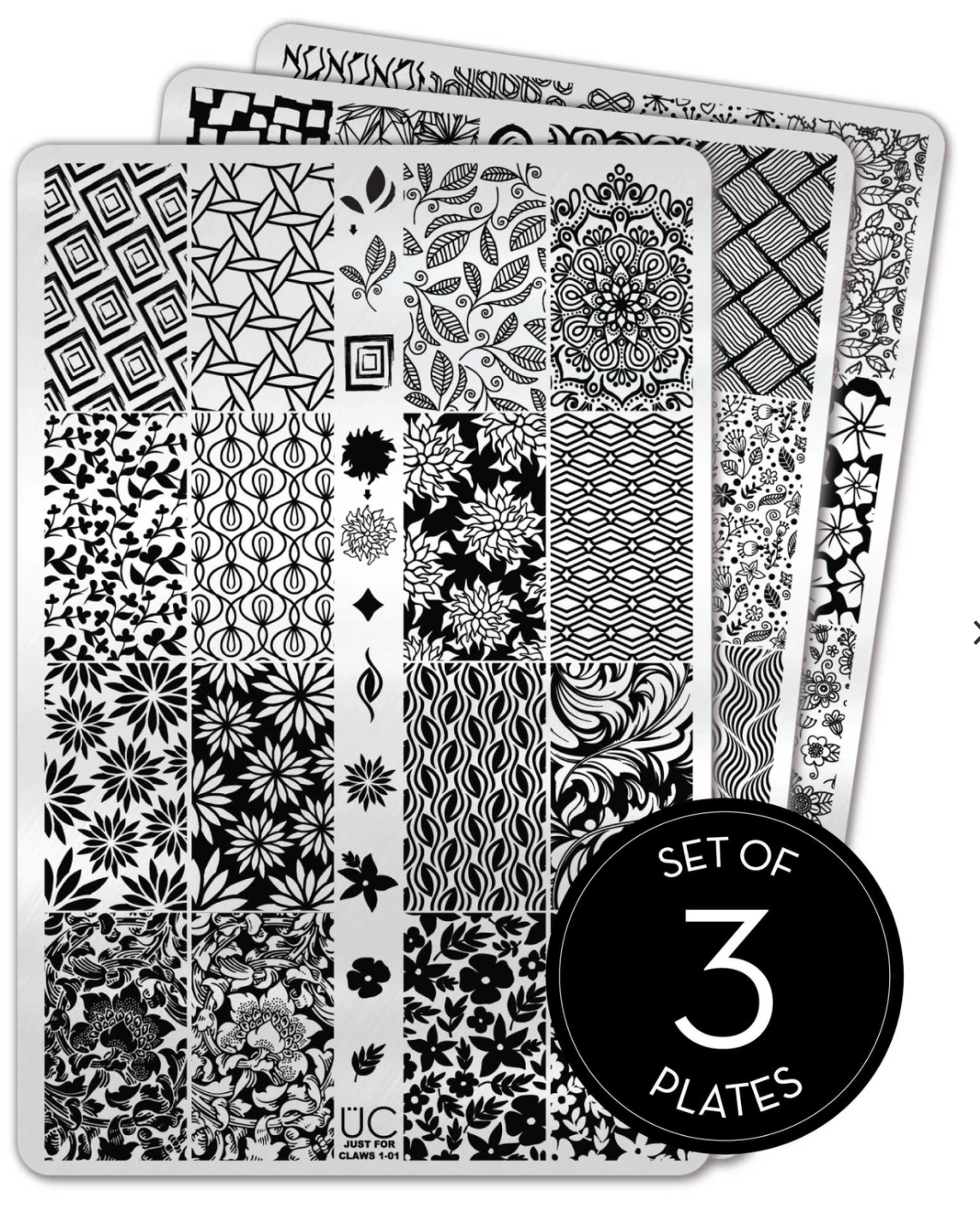 Just for Claws - Uber Chic Stamping Plate Collection of 3 Main image