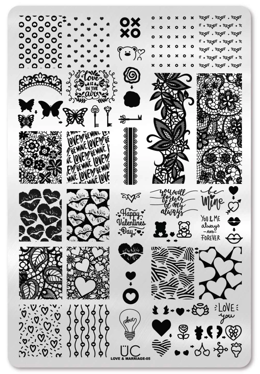 Love & Marriage 5 - Uber Chic Stamping Plate Main image