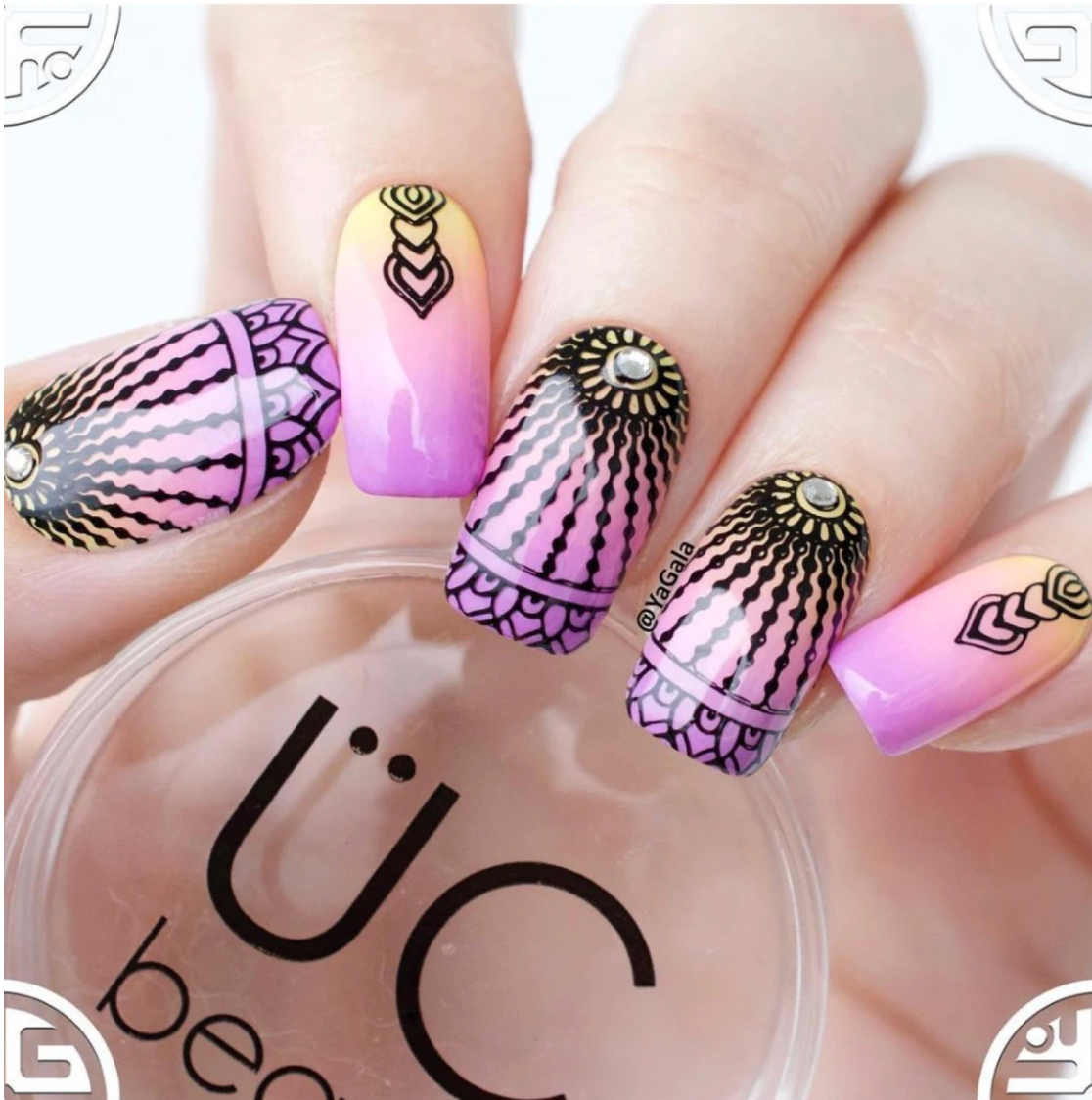 Radiate Love - Uber Chic Nail Stamping Plate