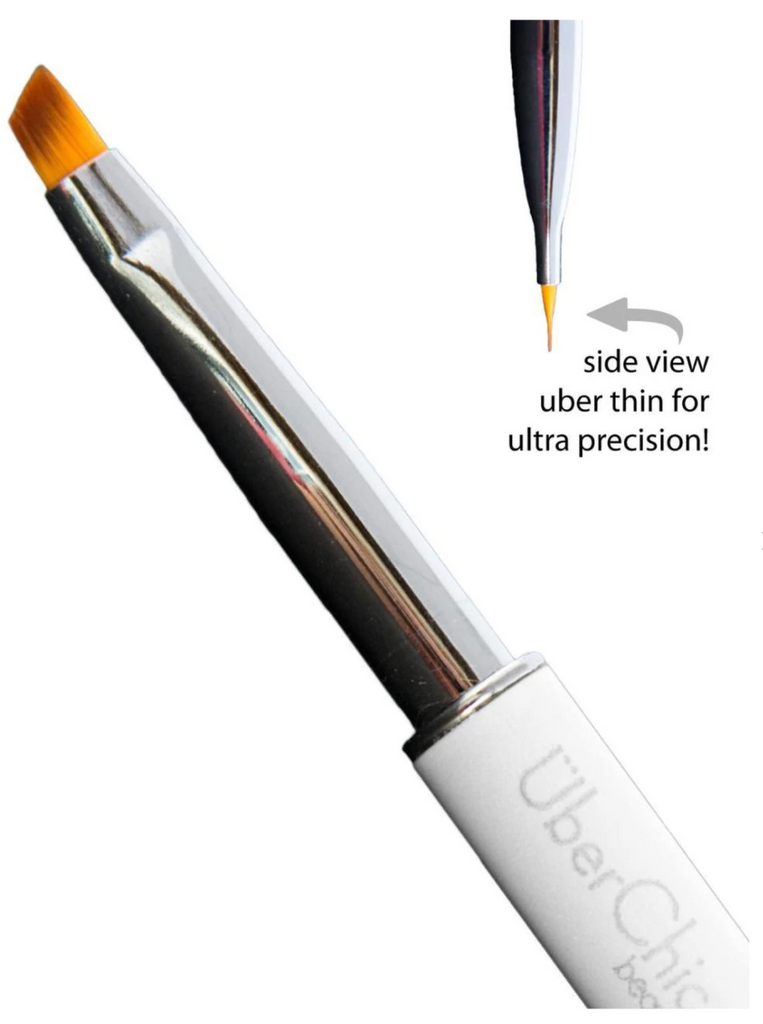 Angled Clean Up Brush (White) - Uber Chic