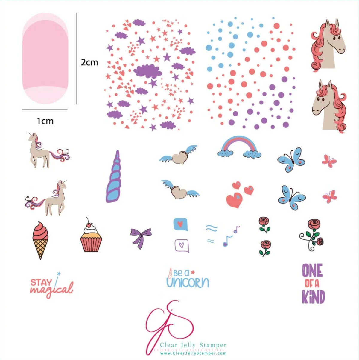 Lil Unicorn (CjS-94) - CJS Medium Stamping Plate Main image