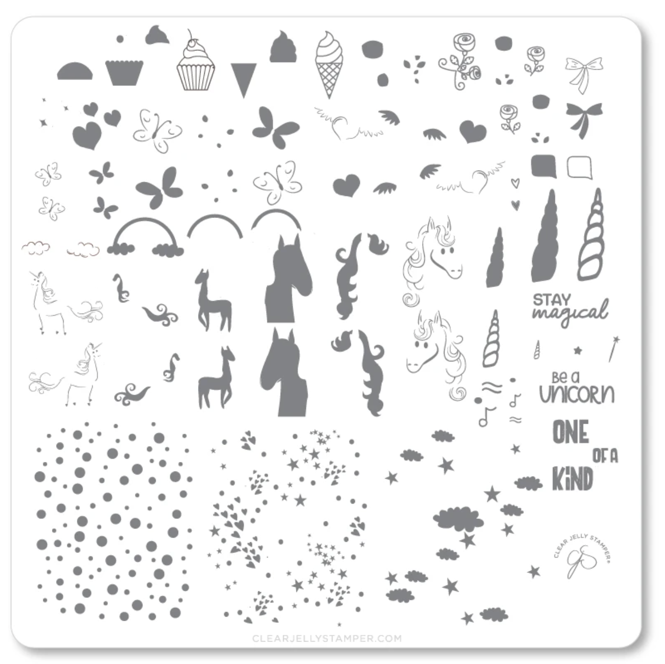 Lil Unicorn (CjS-94) - CJS Medium Stamping Plate Secondary image
