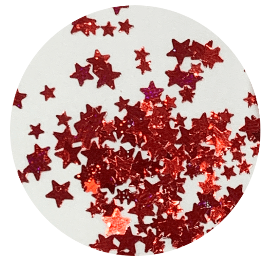 Stars - Red Lazer - Confetti Glitter Main image