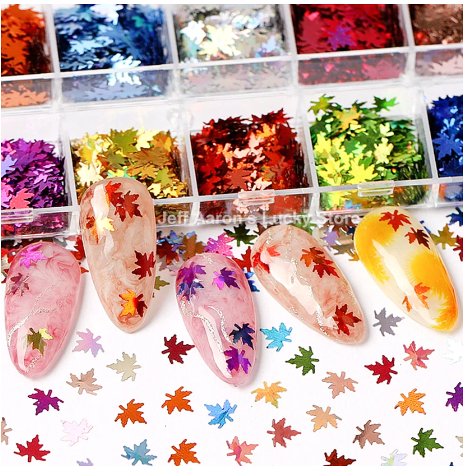 Glitter Kit Sets with 12 Different Gitters - Leaves Main image
