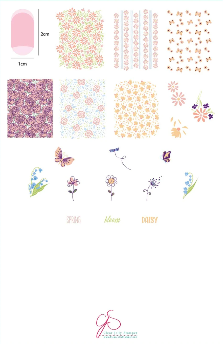 Spring Daisy (CjS-194) - Clear Jelly Stamping Plate Main image