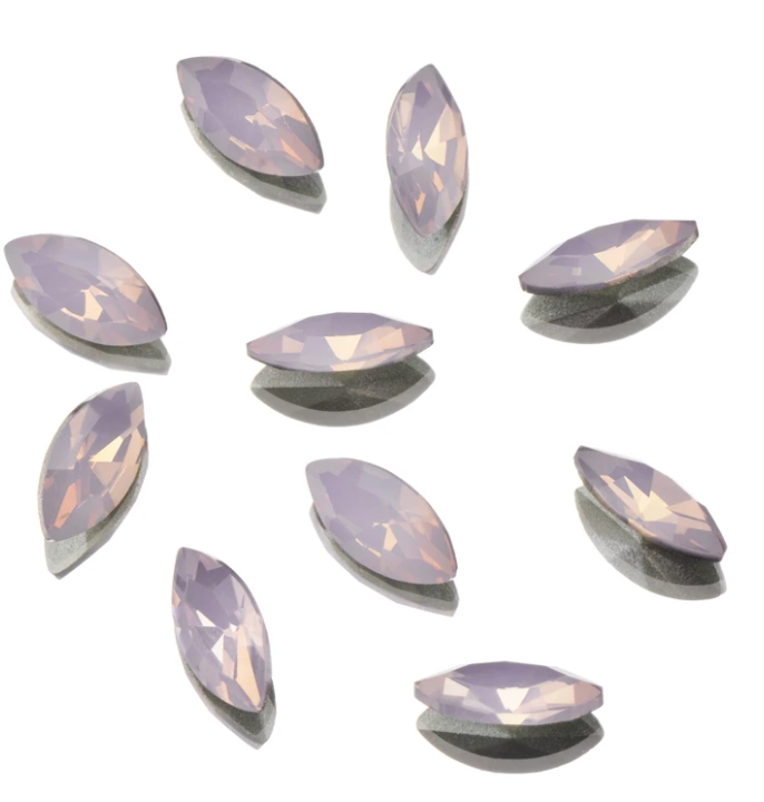 Genuine Crystal Rhinestones - Rose Opal Marquis Pointed Back  4x8mm Main image