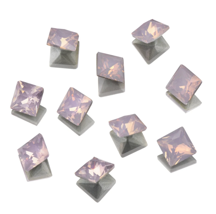 Genuine Crystal Rhinestones - Rose Opal Teardrop Pointed Back  4x8mm Main image