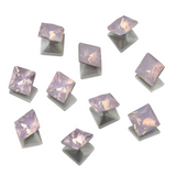 Genuine Crystal Rhinestones - Rose Opal Teardrop Pointed Back  4x8mm