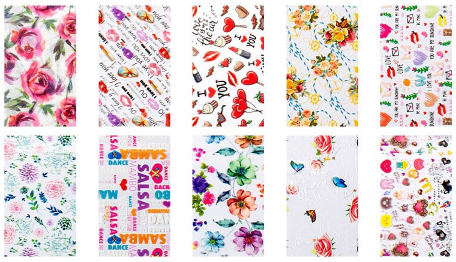 Lipstick and Kisses 10 Piece Foil Set Secondary image