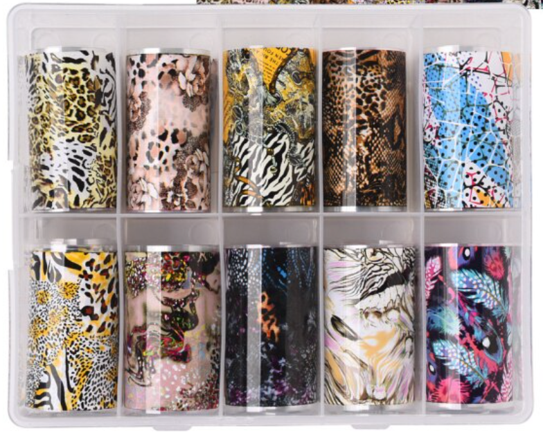 Animal Print Mashup 10 Piece Foil Set