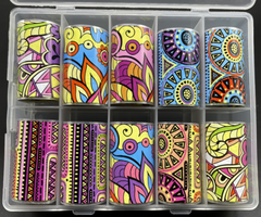 Bright Colored Patterns  Foil Set - 10pc