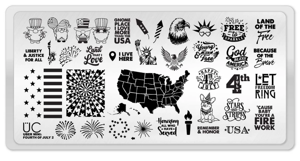 Fourth of July 2- Uber Chic Mini Stamping Plate Main image