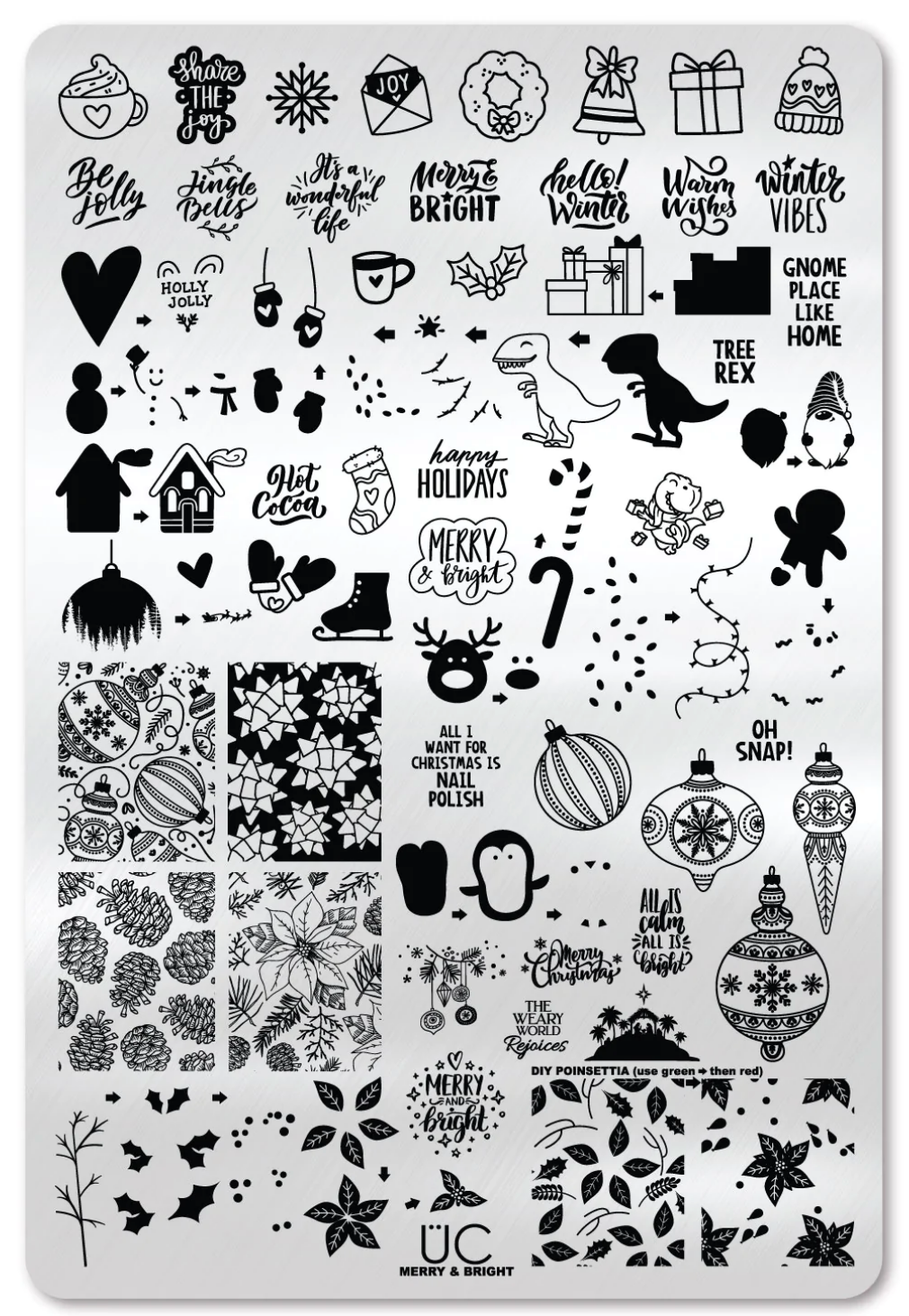 Merry & Bright - Uber Chic Stamping Plate Main image