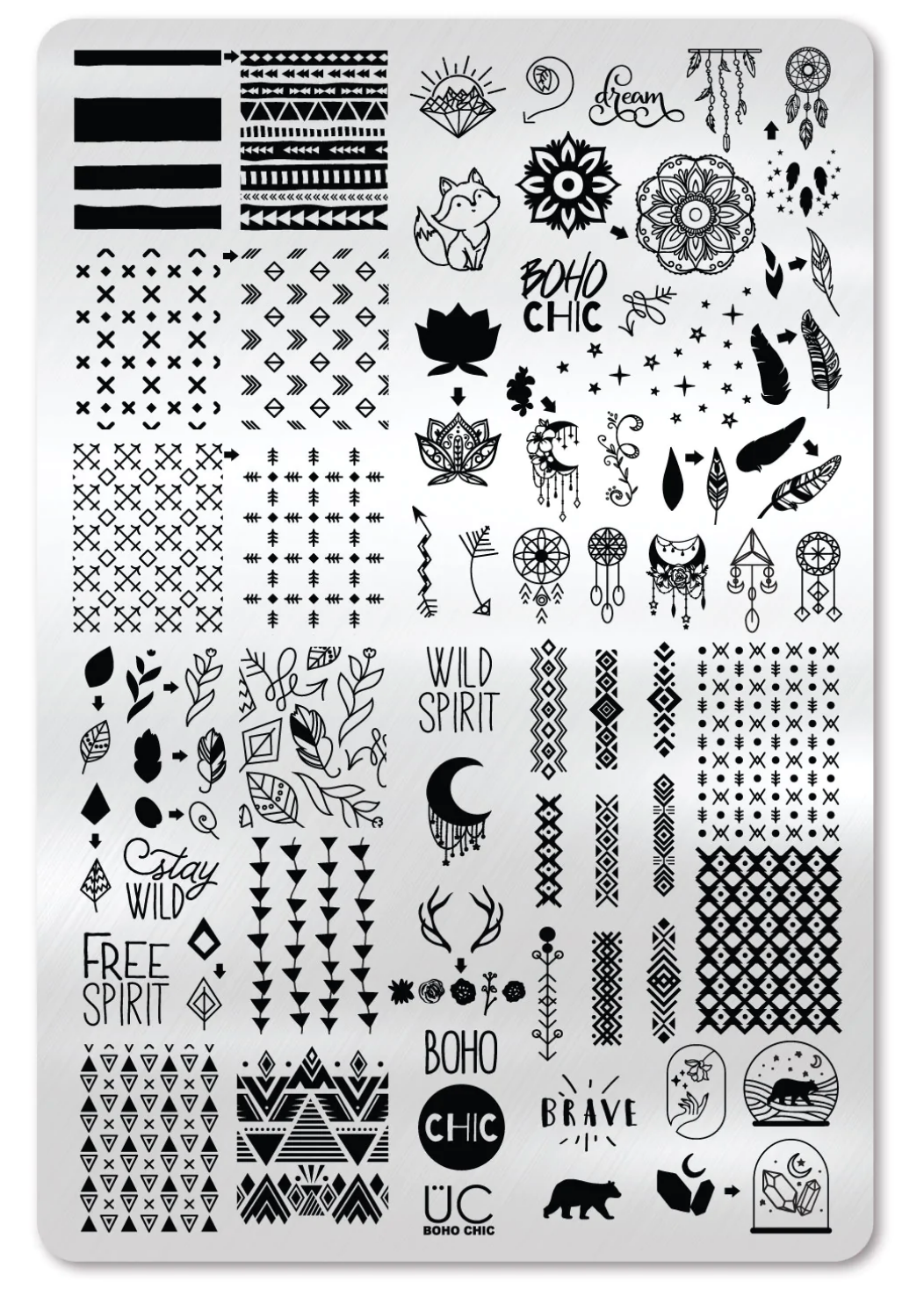 Boho Chic - Uber Chic Stamping Plate Main image