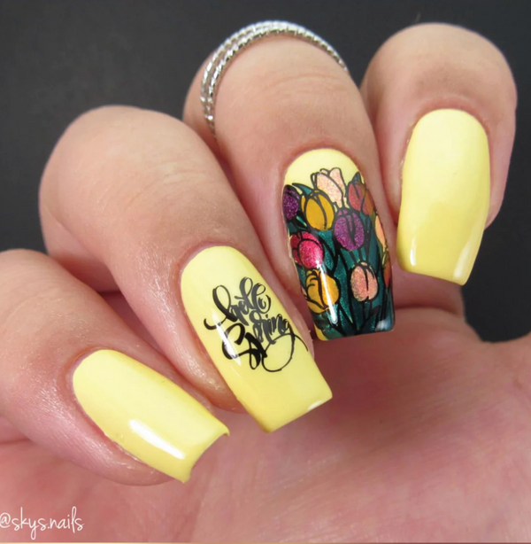 Hello Spring  - Uber Chic Stamping Plate