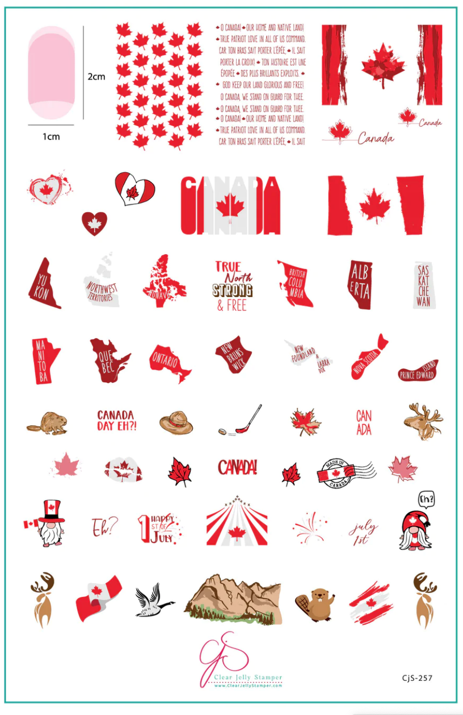 Canada Day (CjS-257) - Clear Jelly Stamping Plate Main image