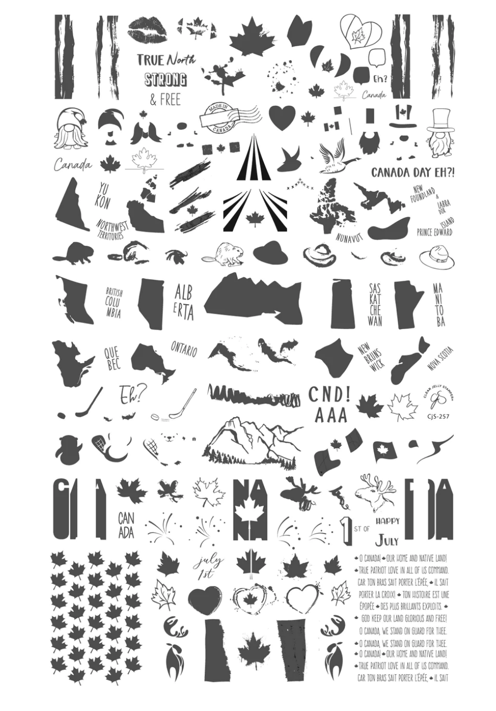 Canada Day (CjS-257) - Clear Jelly Stamping Plate Secondary image