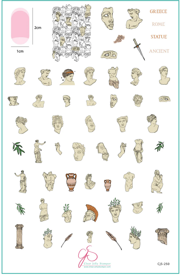 The Statue (CjS-250) - Clear Jelly Stamping Plate