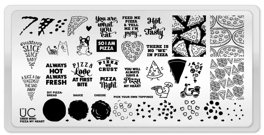 Pizza My Heart - Uber Chic Mini Stamping Plate Main image