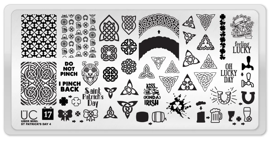 St Patrick's Day 4 - Uber Chic Mini Stamping Plate Main image