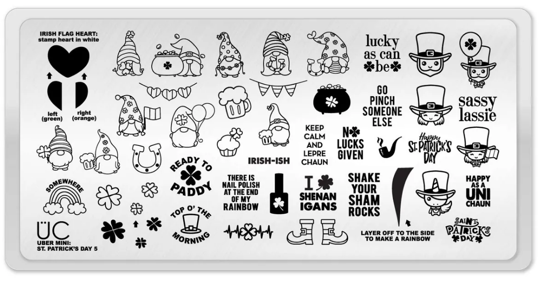 St Patrick's Day 5 - Uber Chic Mini Stamping Plate Main image
