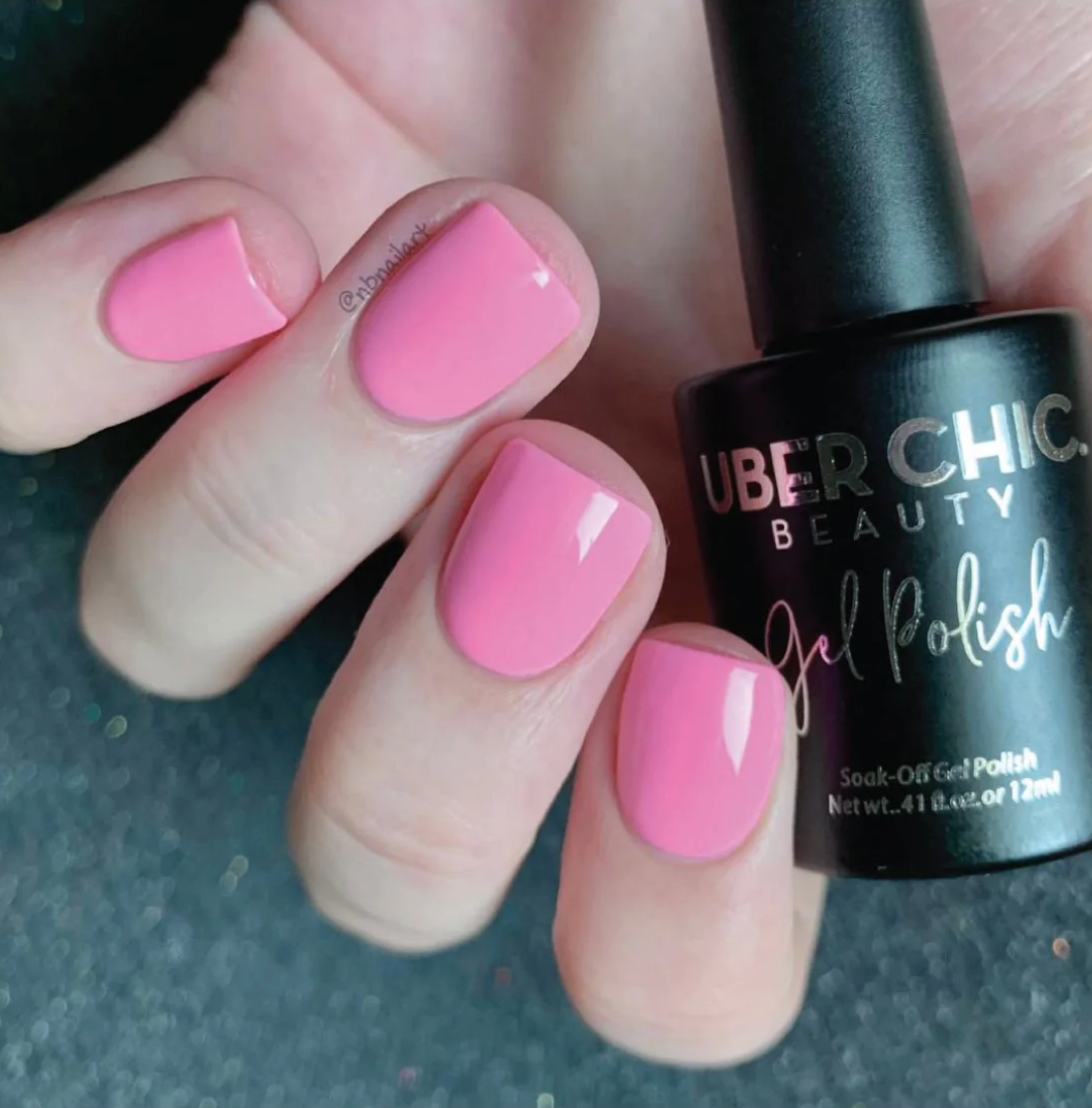Blushing Over Hue - Glitter Gel Polish - Uber Chic 12ml Secondary image