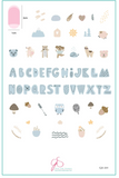 Alphabet - Bubble Letter Forest (CjS-231) - Clear Jelly Stamping Plate