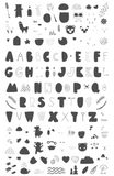 Alphabet - Bubble Letter Forest (CjS-231) - Clear Jelly Stamping Plate