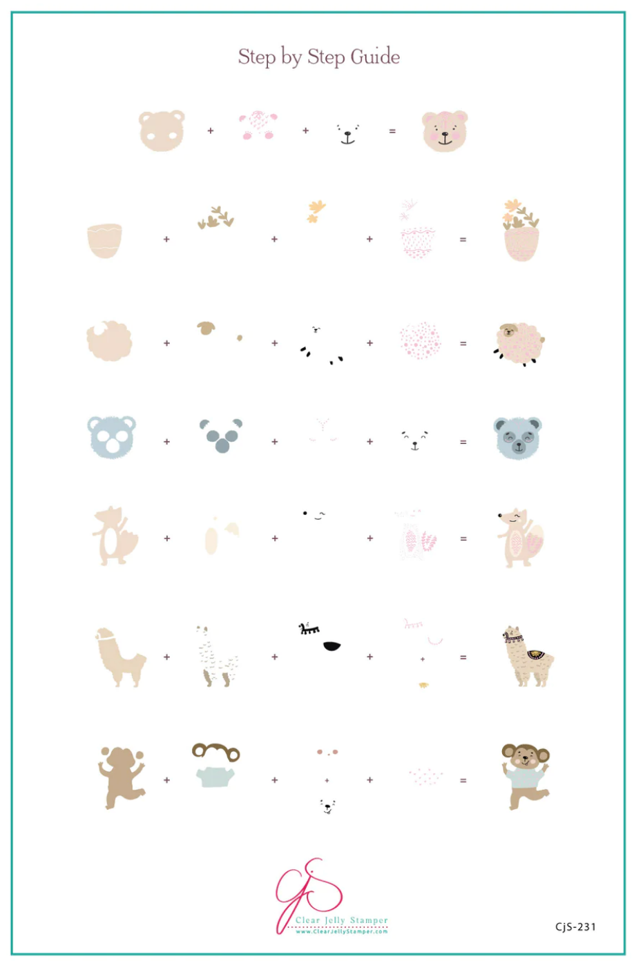 Alphabet - Bubble Letter Forest (CjS-231) - Clear Jelly Stamping Plate
