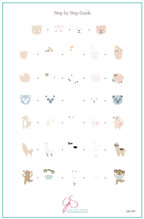 Alphabet - Bubble Letter Forest (CjS-231) - Clear Jelly Stamping Plate