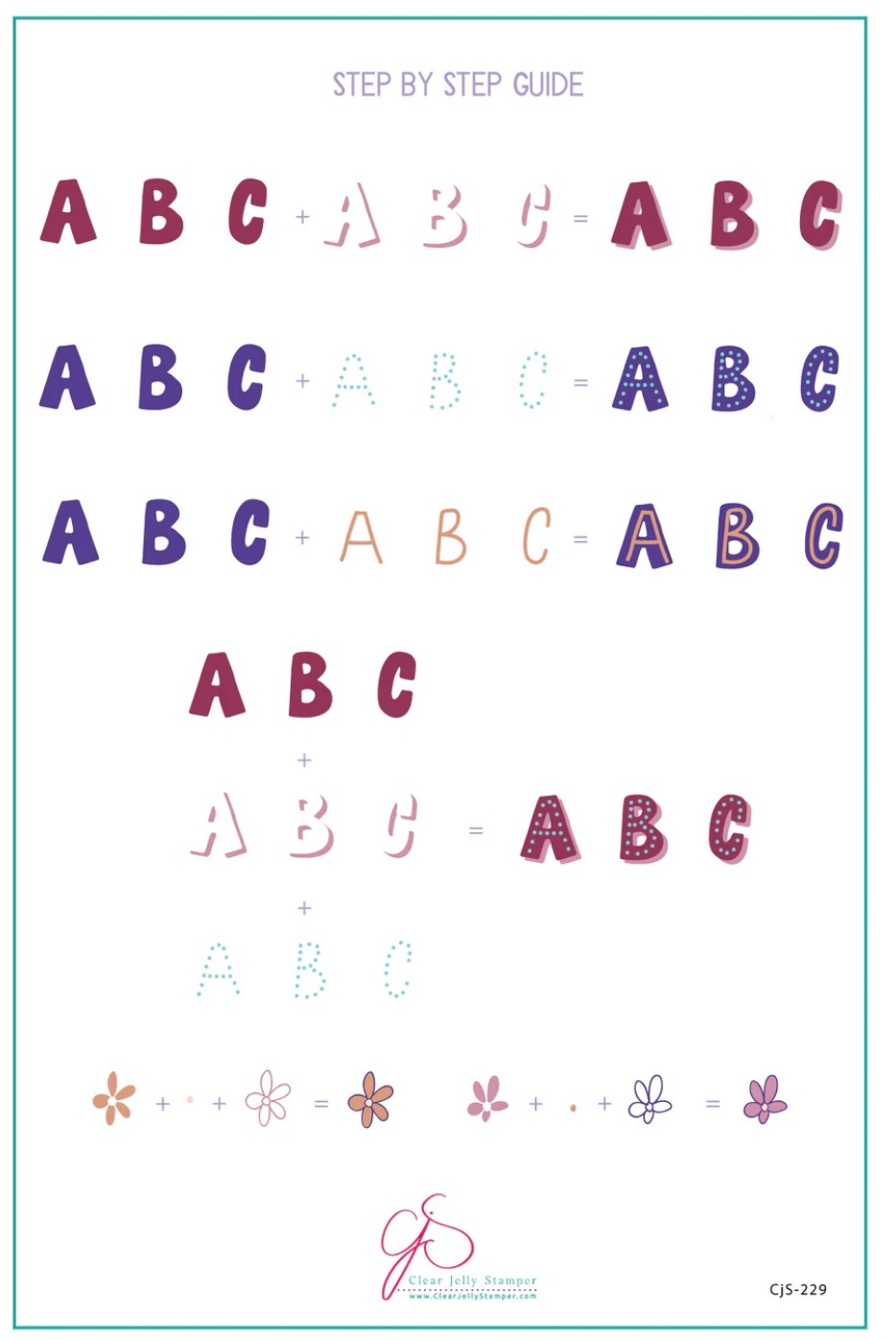 Alphabet - Party (CjS-230) - Clear Jelly Stamping Plate Main image