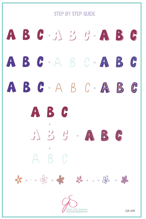 Alphabet - Party (CjS-230) - Clear Jelly Stamping Plate