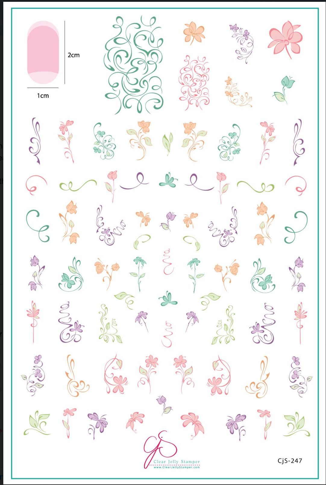 Are You Feeling Bouquet (CJS-247)- Clear Jelly Stamping Plate Main image
